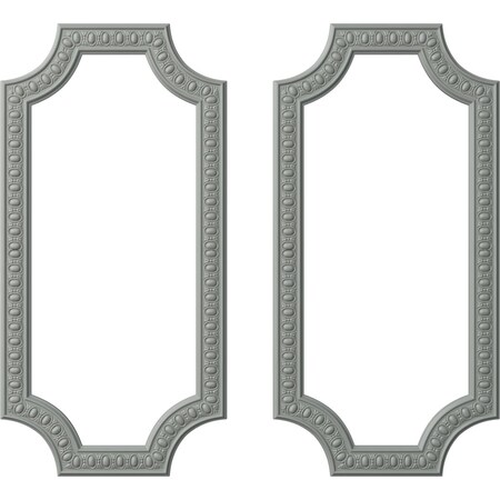 Ekena Millwork 24-in. W x 48-in. H Caputo Egg & Dart Panel Moulding Kit Double Panel PMLKCA24X48B